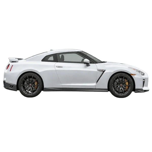 silver 2026 Nissan GT-R side (facing right) view