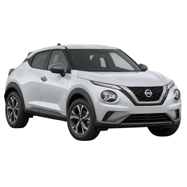 Nissan Juke 2024 argent, vue trois-quarts avant (orienté vers la gauche)