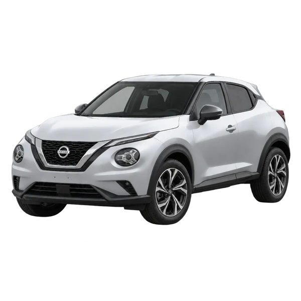 Nissan Juke 2025 argent, vue trois-quarts avant (orienté vers la gauche)