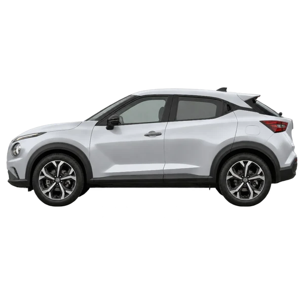 2026 Nissan Juke in Silber, Ansicht: Seite (nach links gerichtet)