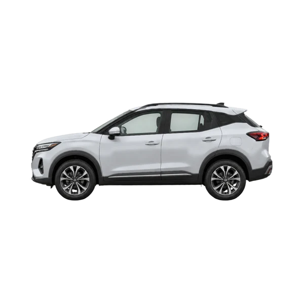 Nissan Kicks MPV 2027 argent, vue côté (vers la gauche)