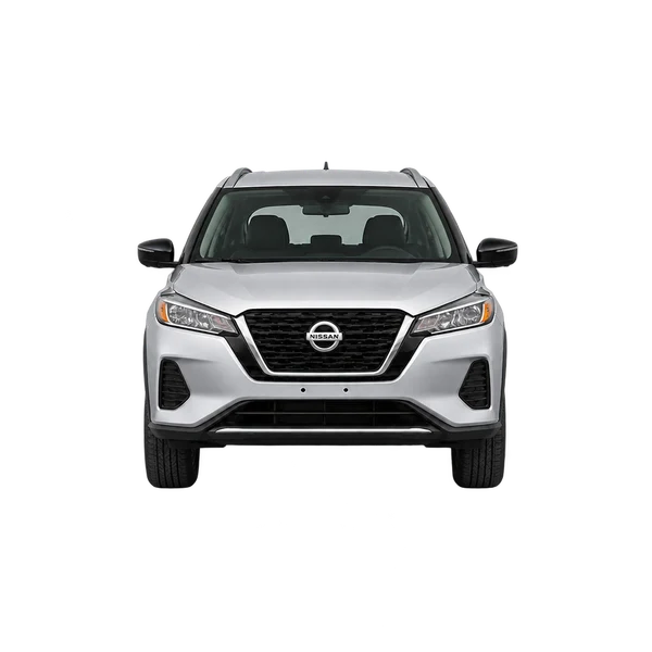 シルバーの2023 Nissan Kicks（正面ビュー）