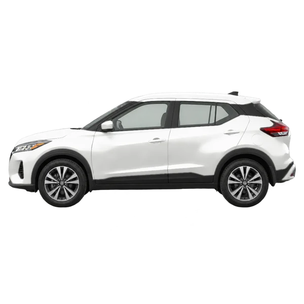 2024 Nissan Kicks in weiß, Ansicht: Seite (nach links gerichtet)