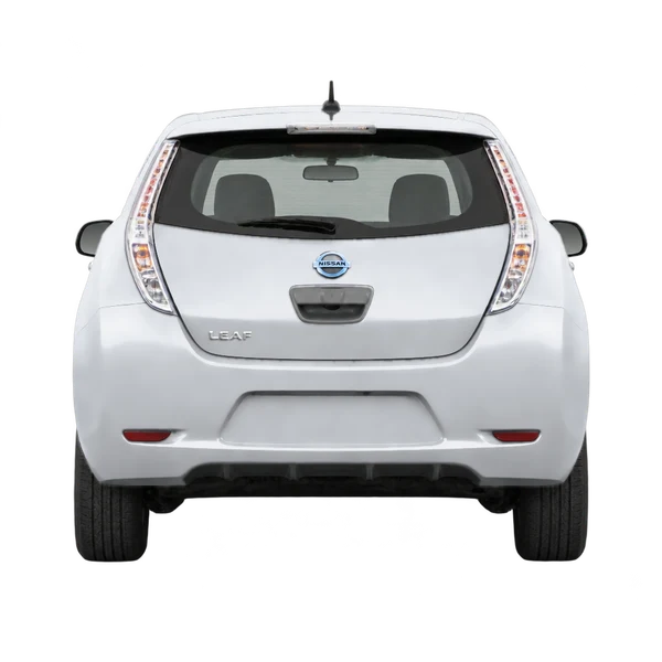 シルバーの2013 Nissan Leaf（リアビュー）