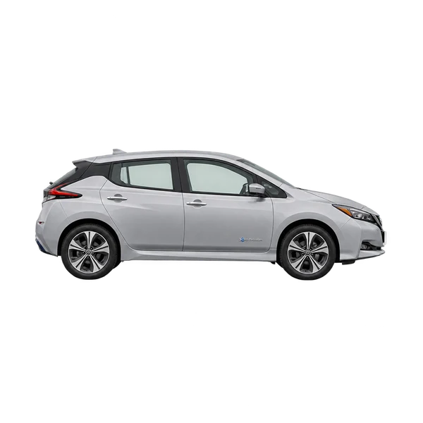 2020 Nissan Leaf in Silber, Ansicht: Seite (nach rechts gewandt)