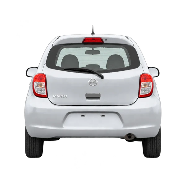 Nissan March 2013 prata, vista traseira