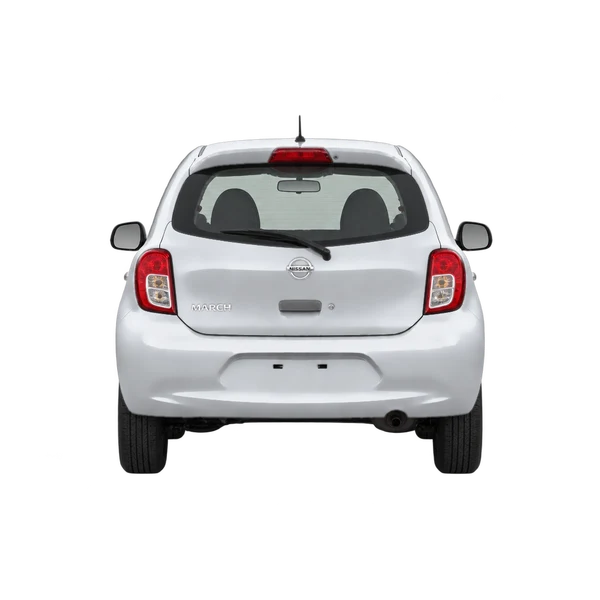 Nissan March 2014 prata, vista traseira