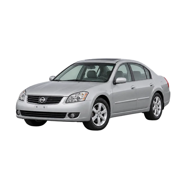Nissan Maxima 2004 argent, vue trois-quarts avant (orienté vers la gauche)