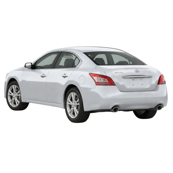 シルバーの2012 Nissan Maxima（リア斜め（左向き）ビュー）