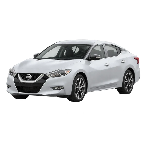 シルバーの2016 Nissan Maxima（フロントスリークォーター(左向き)ビュー）