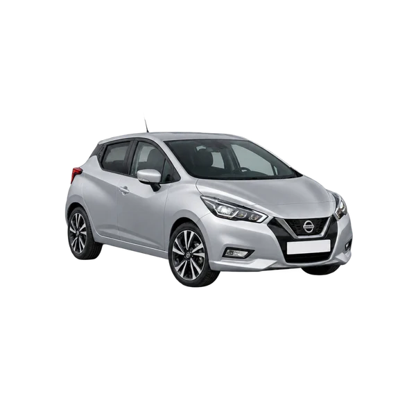Nissan Micra 2021 argent, vue trois-quarts avant (orienté vers la gauche)