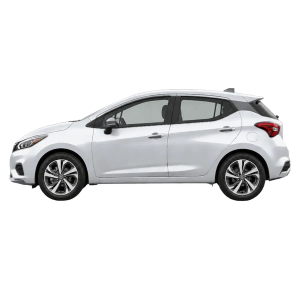 2026 Nissan Micra in Silber, Ansicht: Seite (nach links gerichtet)