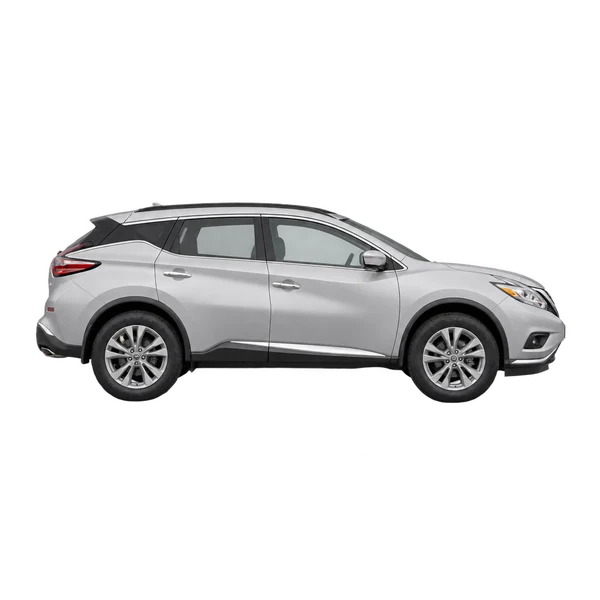 シルバーの2020 Nissan Murano（側面（右向き）ビュー）