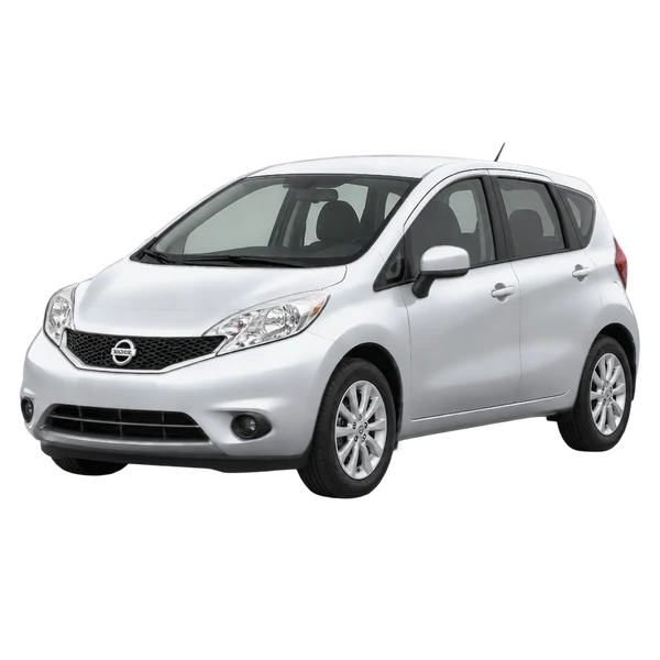 シルバーの2012 Nissan Note(フロントスリークォーター(左向き)ビュー)