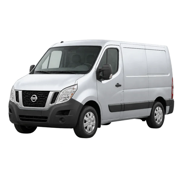 Nissan NV400 2012 prata, vista dianteira em três quartos (voltada para a esquerda)