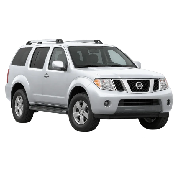 silver 2008 Nissan Pathfinder front three-quarter (facing left) view