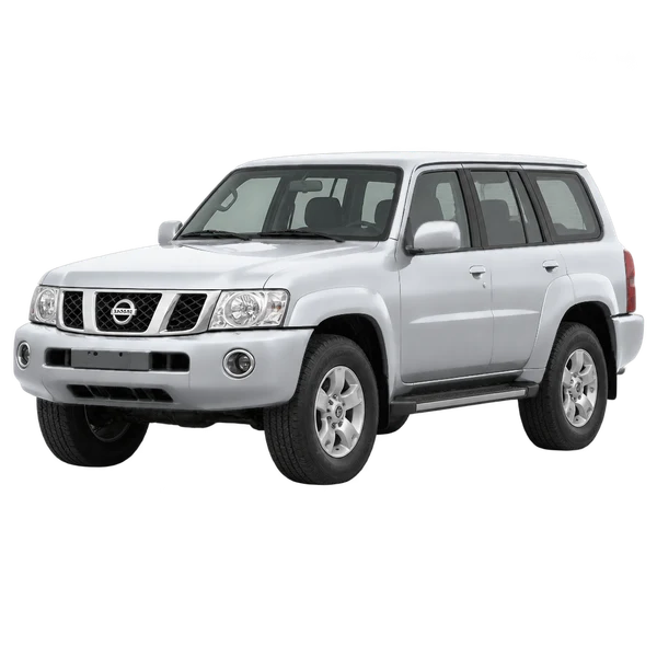silver 2005 Nissan Patrol front three-quarter (facing left) view