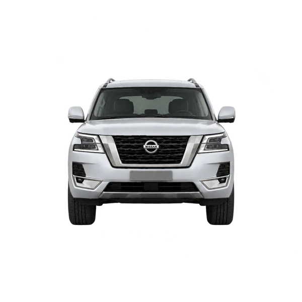 Nissan Patrol 2020 prata, vista frente