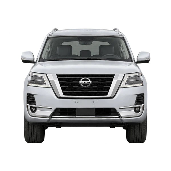 Nissan Patrol 2022 prata, vista frente