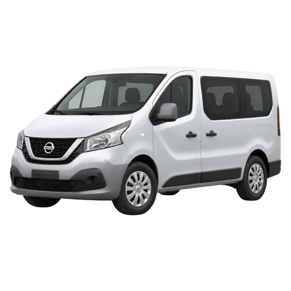 silver 2015 Nissan Primastar front three-quarter (facing left) view