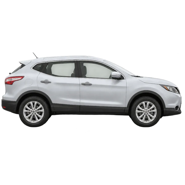 2017 Nissan Qashqai in Silber, Ansicht: Seite (nach rechts gewandt)