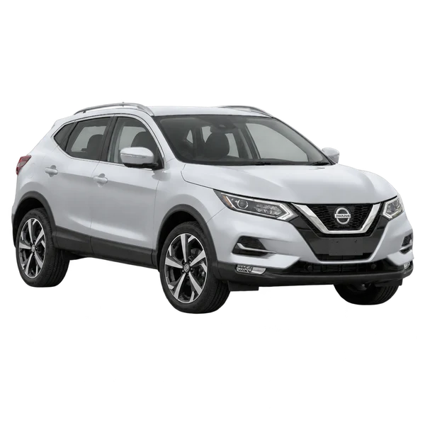 2021 Nissan Qashqai in Silber, Ansicht: Dreiviertelansicht vorne (nach links gerichtet)