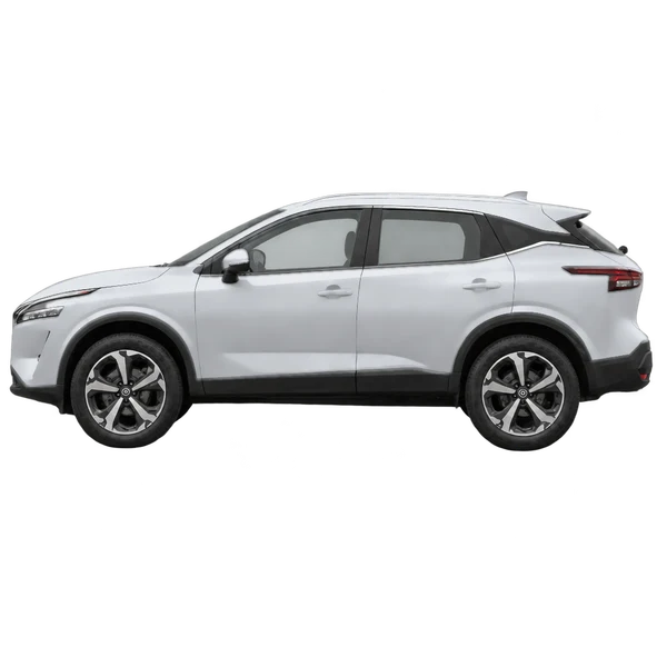 2022 Nissan Qashqai in Silber, Ansicht: Seite (nach links gerichtet)