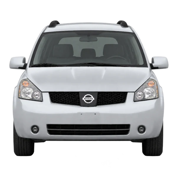 Nissan Quest 2007 en plateado, vista frontal