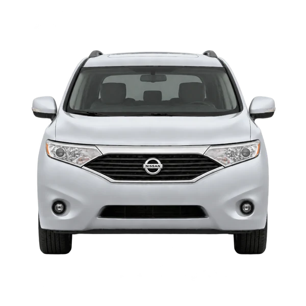 Nissan Quest 2012 en plateado, vista frontal