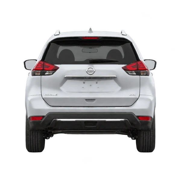 Nissan Rogue 2020 en plateado, vista trasera