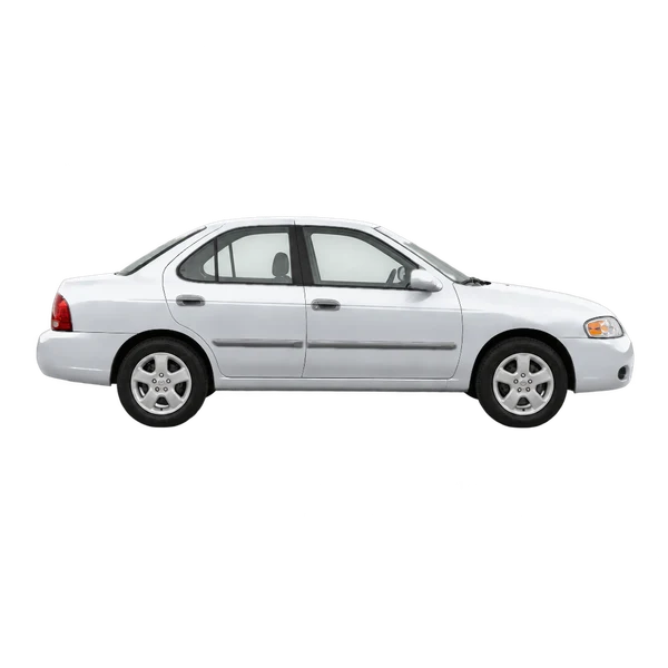 シルバーの2004 Nissan Sentra（側面（右向き）ビュー）