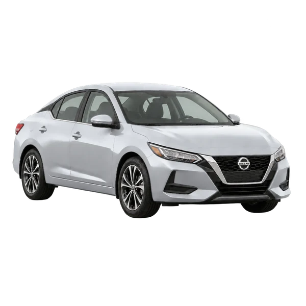 2021 Nissan Sentra in Silber, Ansicht: Dreiviertelansicht vorne (nach rechts)