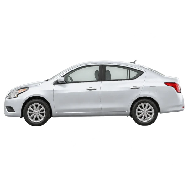 silver 2019 Nissan Sunny side (facing left) view