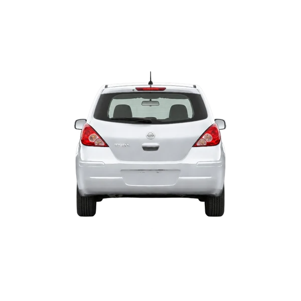 Nissan Tiida 2012 prata, vista traseira