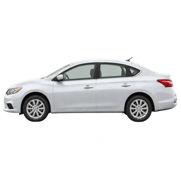 Nissan Tiida 2017 prata, vista lateral (voltada para a esquerda)