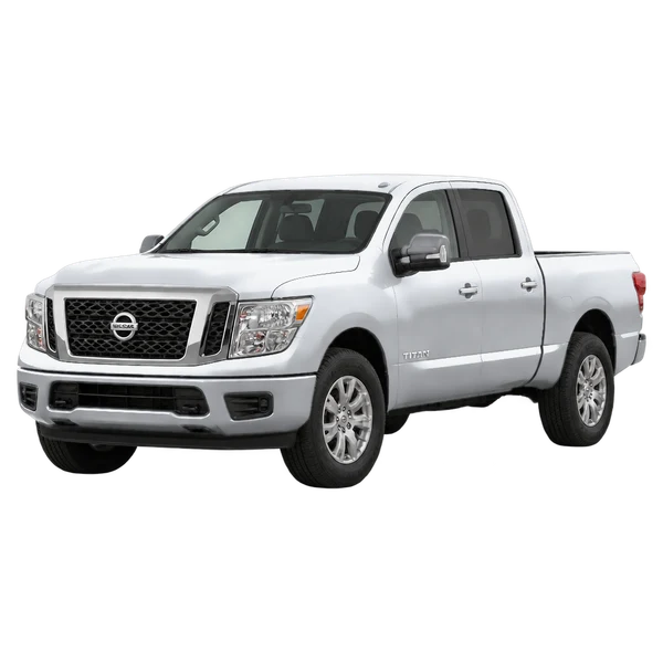 シルバーの2017 Nissan Titan（フロントスリークォーター(左向き)ビュー）