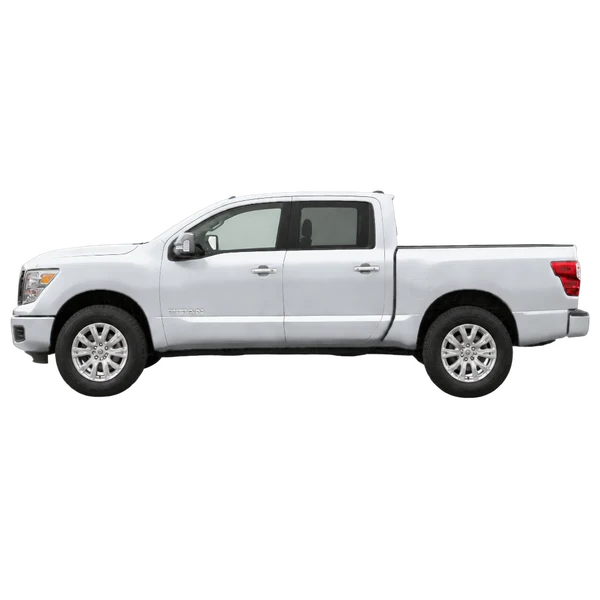 2018 Nissan Titan in Silber, Ansicht: Seite (nach links gerichtet)