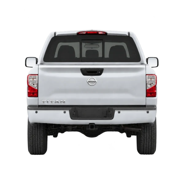 2021 Nissan Titan in Silber, Ansicht: Heck