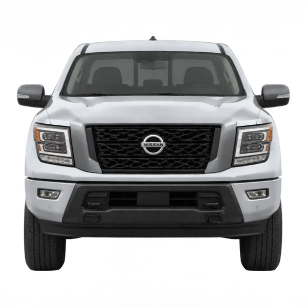 シルバーの2023 Nissan Titan（正面ビュー）