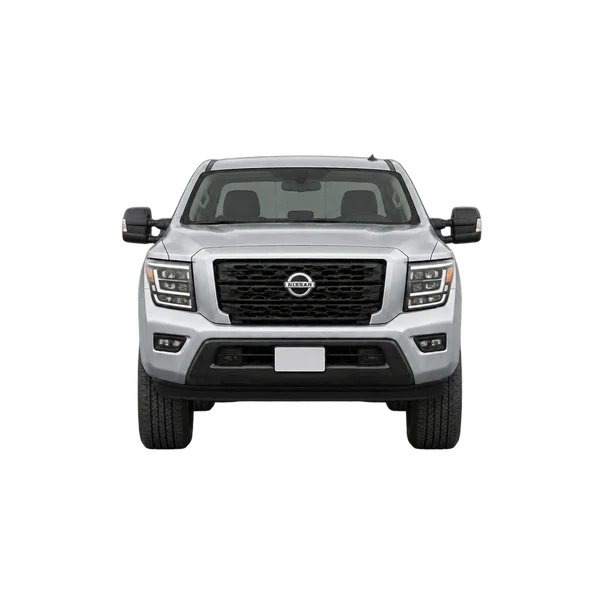 シルバーの2025 Nissan Titan（正面ビュー）