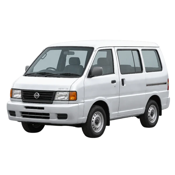 Nissan Vanette 1996 en plateado, vista frontal tres cuartos (hacia la izquierda)