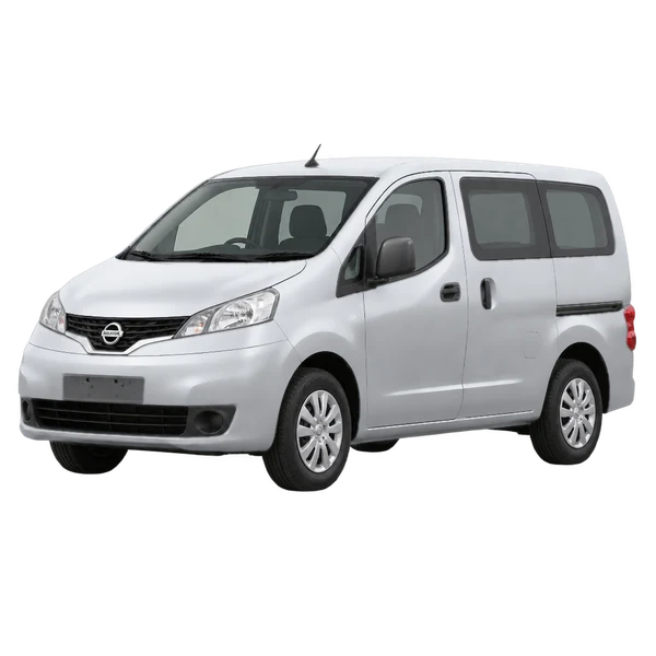 Nissan Vanette 2013 prata, vista dianteira em três quartos (voltada para a esquerda)