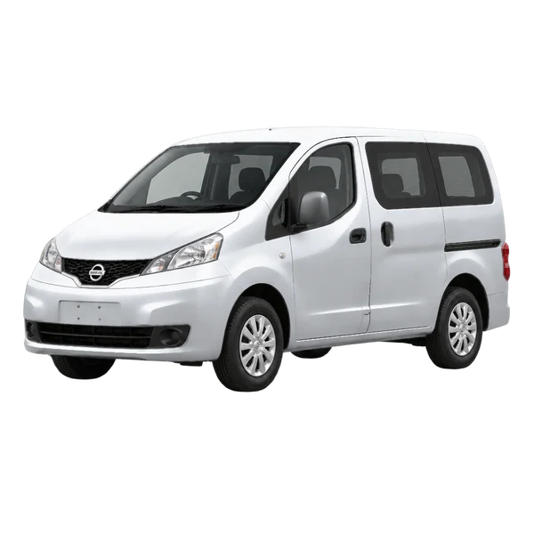 Nissan Vanette 2014 prata, vista dianteira em três quartos (voltada para a esquerda)