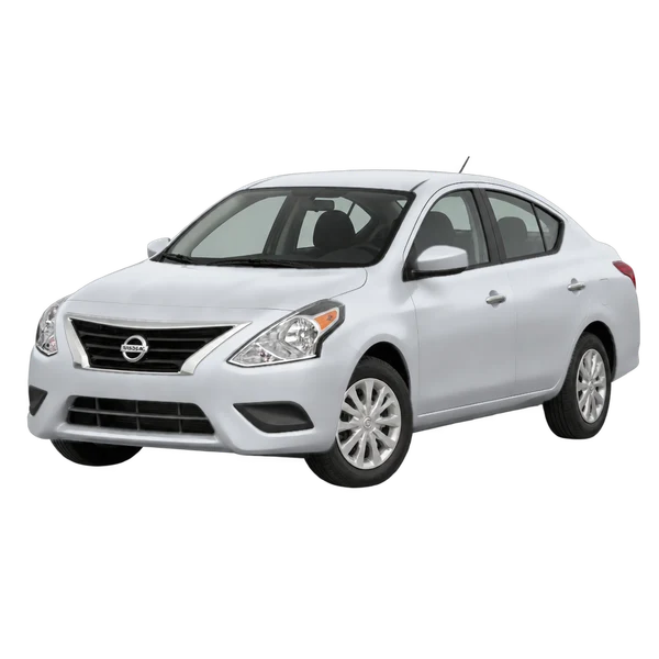 シルバーの2017 Nissan Versa（フロントスリークォーター(左向き)ビュー）