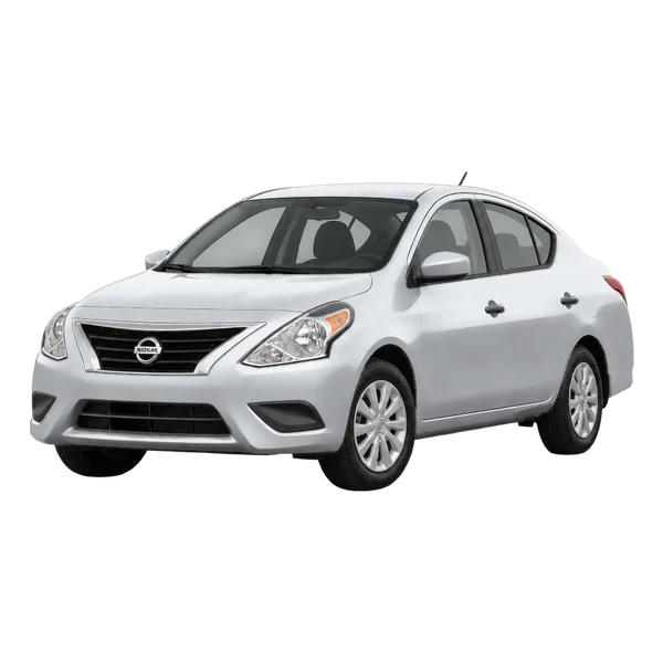 シルバーの2018 Nissan Versa(フロントスリークォーター(左向き)ビュー)