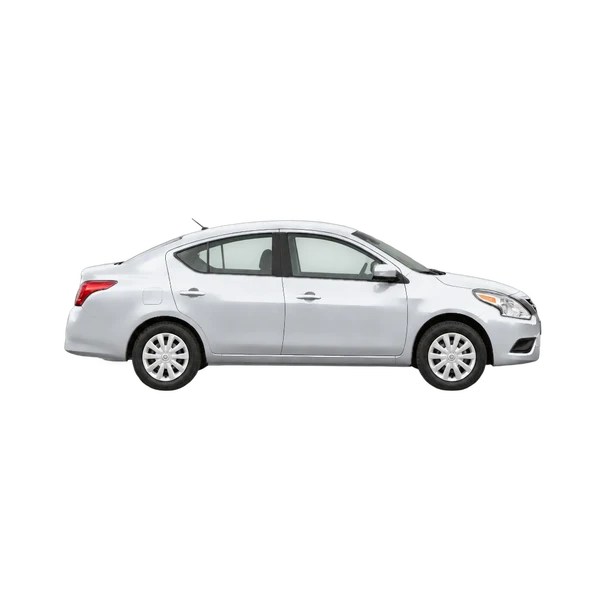 シルバーの2018 Nissan Versa(側面(右向き)ビュー)