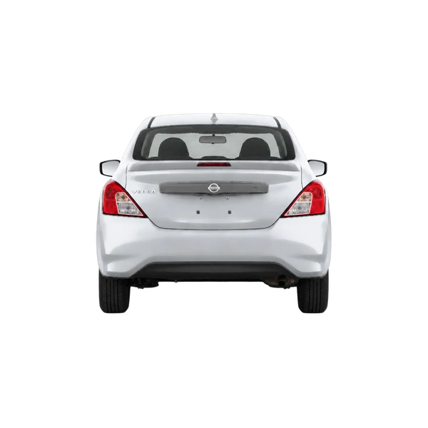 シルバーの2019 Nissan Versa(リアビュー)