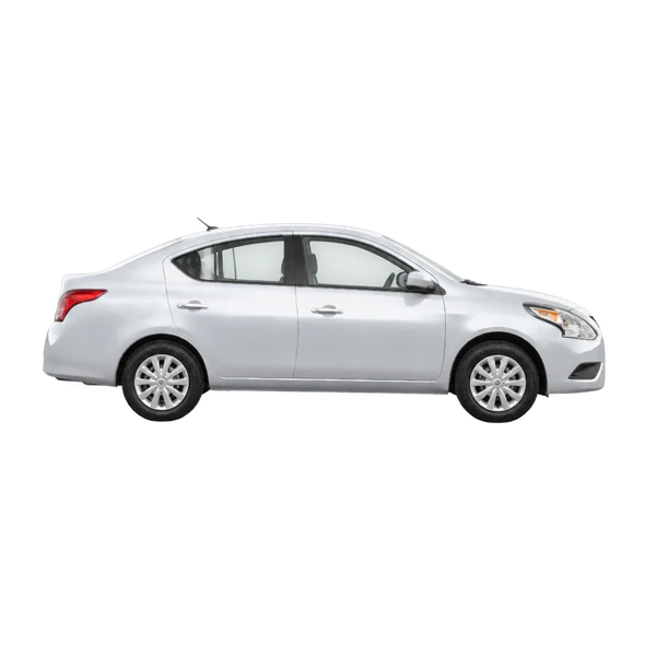 シルバーの2019 Nissan Versa(側面(右向き)ビュー)