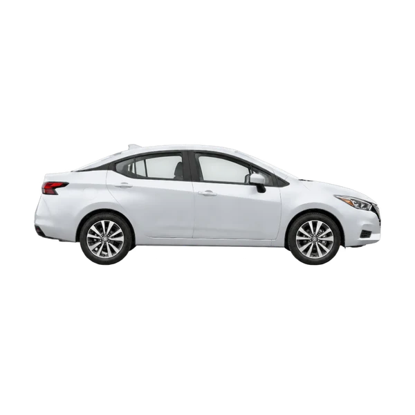 Nissan Versa 2020 argent, vue profil (tourné vers la droite)
