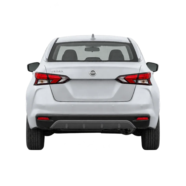 シルバーの2021 Nissan Versa（リアビュー）
